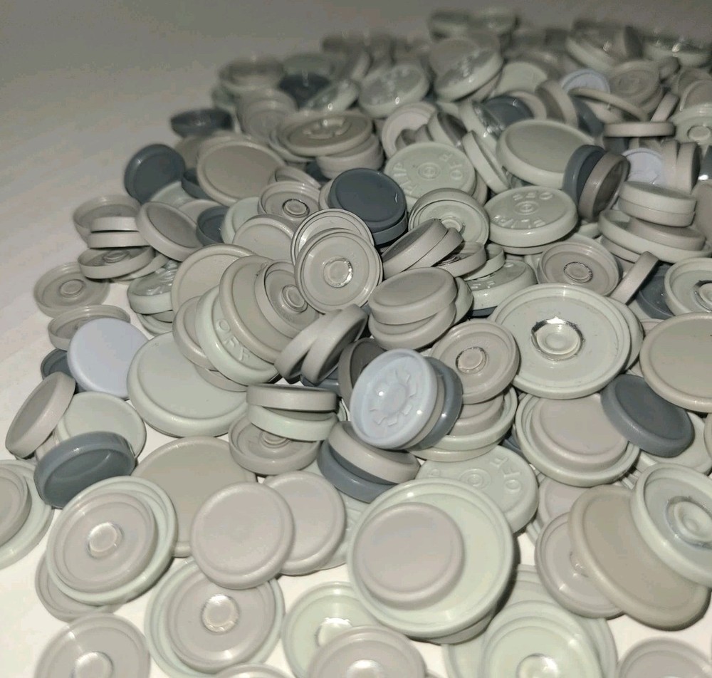Medicine Vial Caps Grey small and large