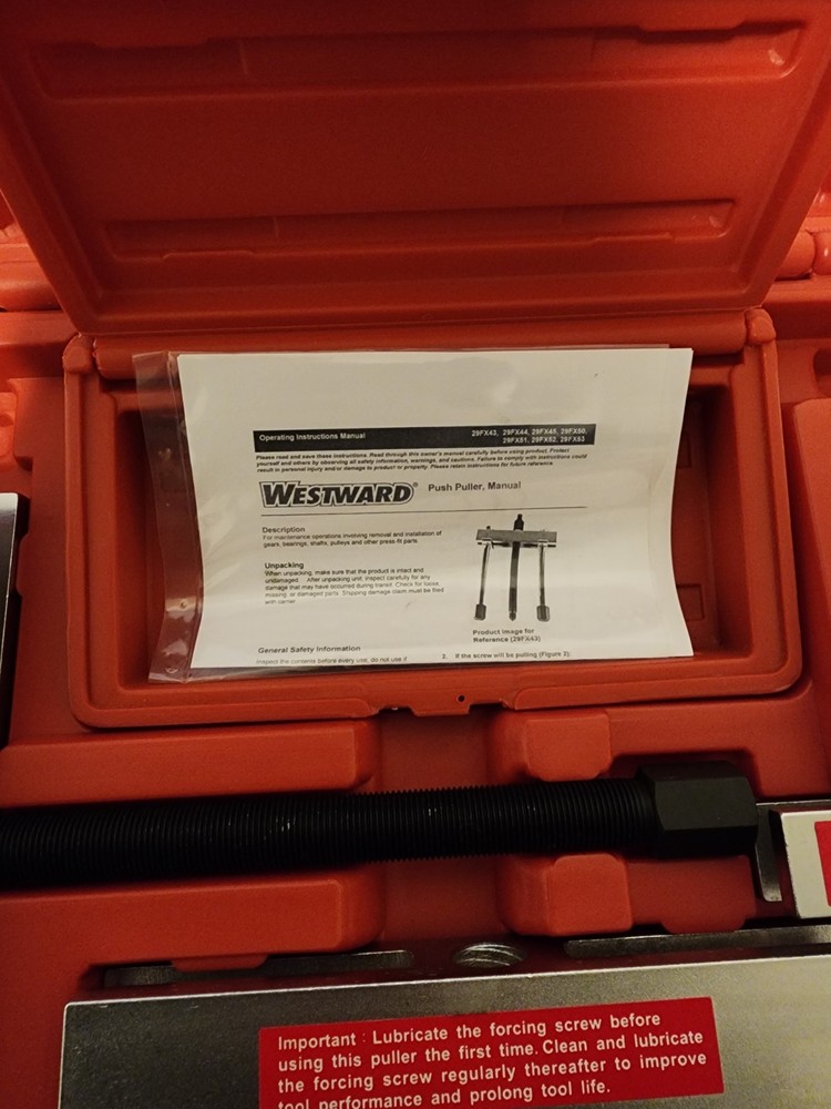 New Westward 29Fx53 Push Puller Set, 10 Tons, Reach 8-1/4In.