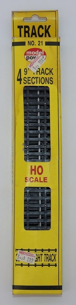 Model Train NO.21 - MODEL POWER (4) 9" TRACK SECTIONS - NIP -