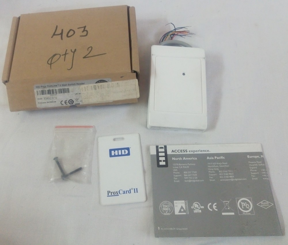 HID Prox 5395CW104 ThinLine II Wall Switch Proximity Reader