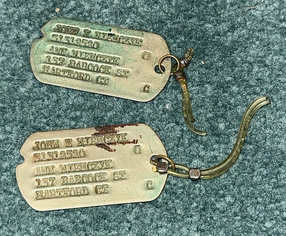 Original Pair Of Next Of Kin WWII US Army Dog Tags