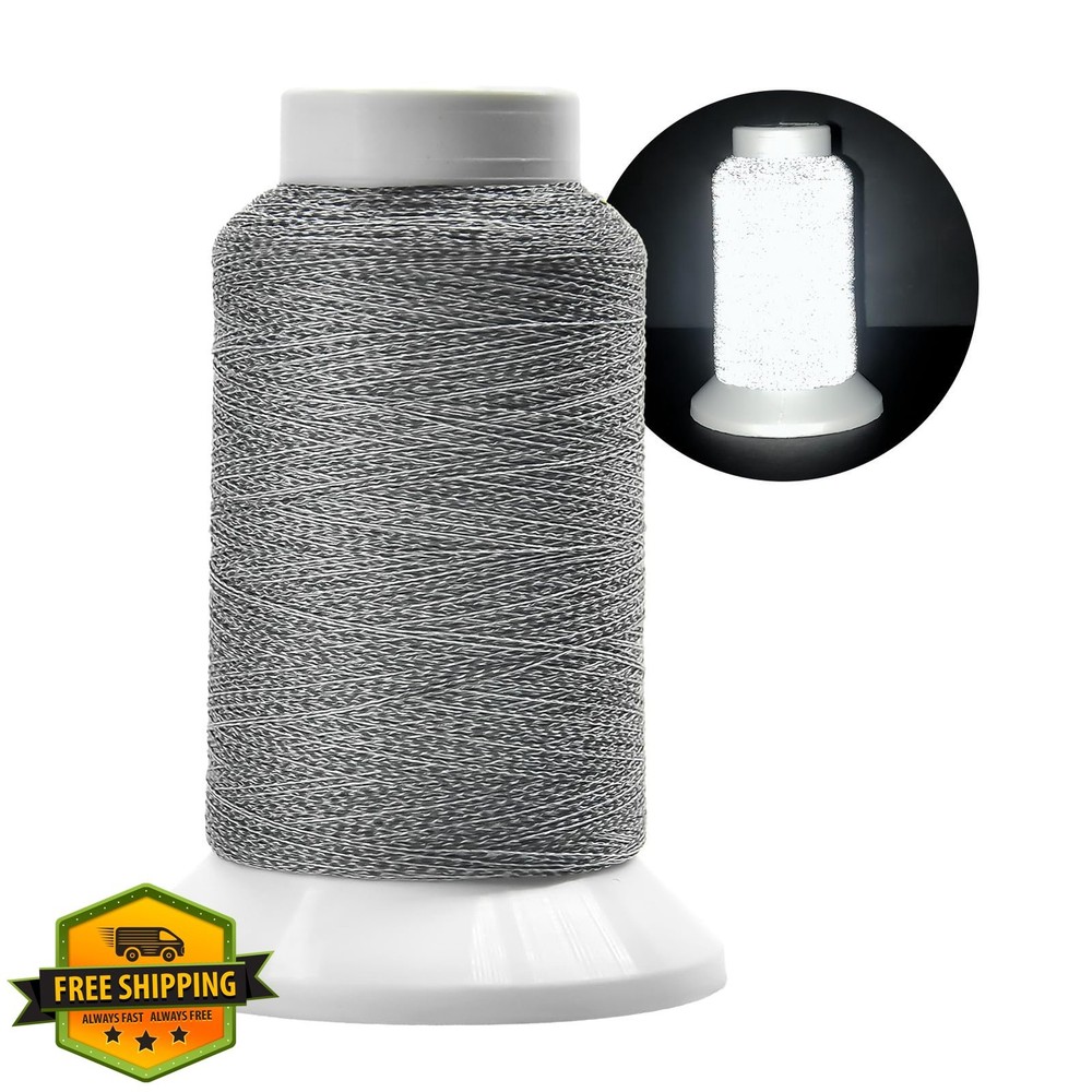 Reflective Embroidery Thread Grey 1000M Polyester Machine Embroidery