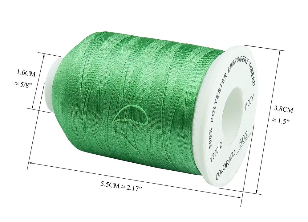 Machine Embroidery Thread with Storage 1000M (1100Y) Polyester 15 Spools Set ...