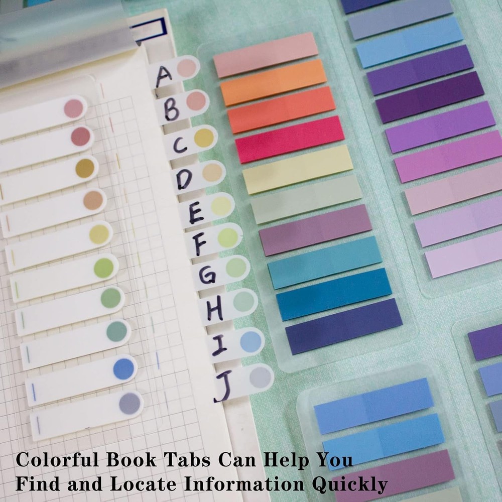 Stiy Book Tabs, Writable Translucent Book Markers Annotating Pa