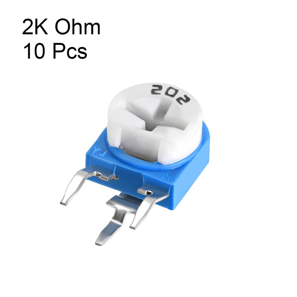 Trimmer Potentiometer 2K Ohm Adjustment Horizontal Variable Resistors 10Pcs