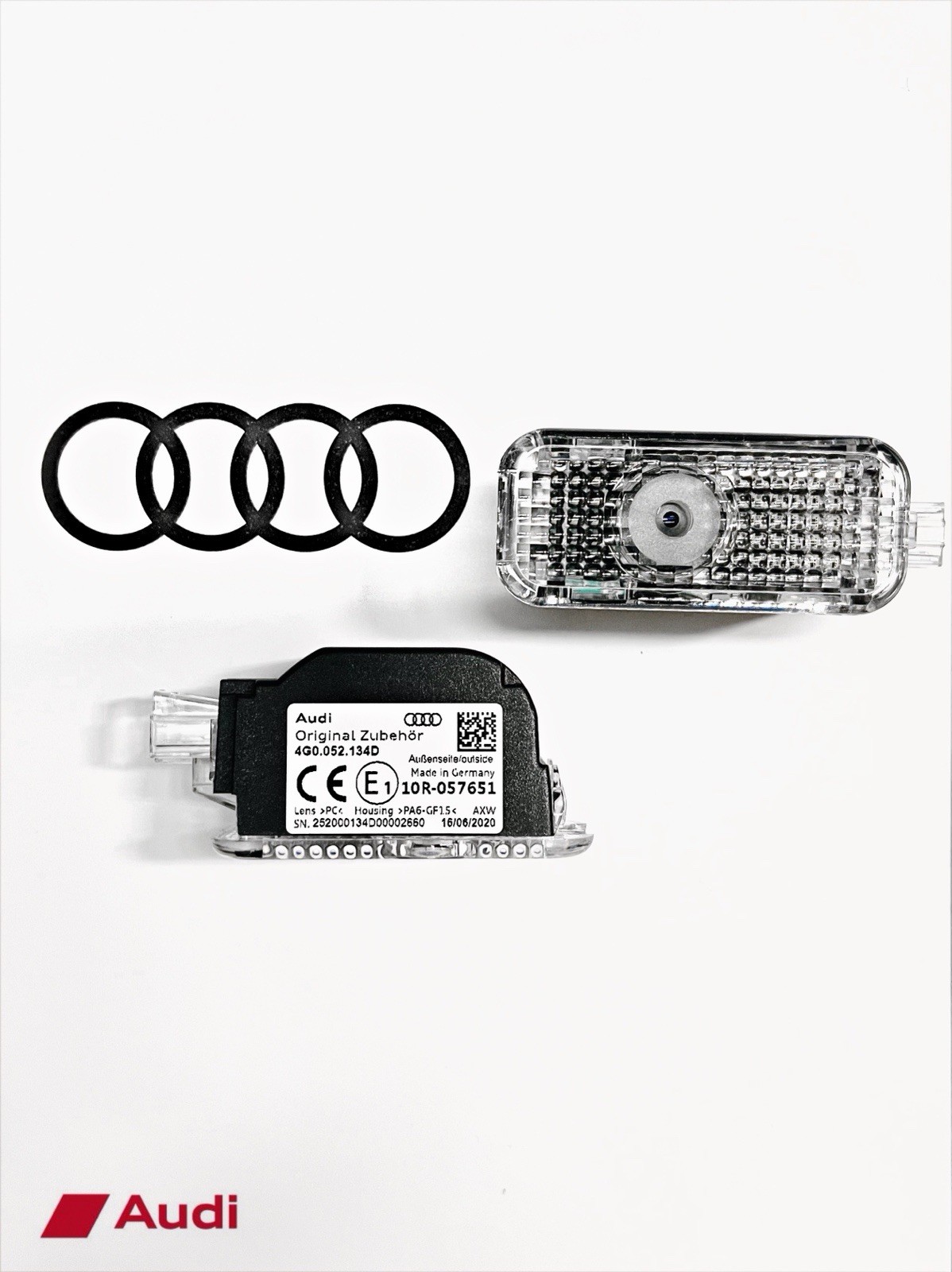 AUDI BEAM RINGS-PUDDLE LIGHT'S NEW OEM. MSRP $285.99 SET OF TWO 4G00522133G