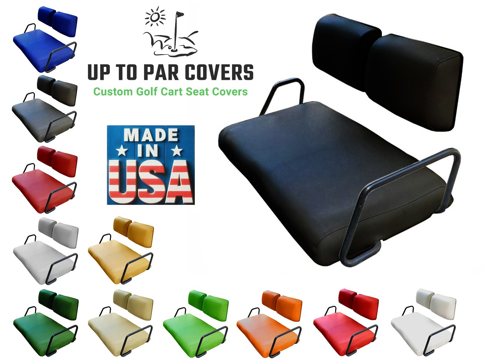 Yamaha G11 to G22 Golf Cart Replacement "STAPLE ON" Seat Cover Set