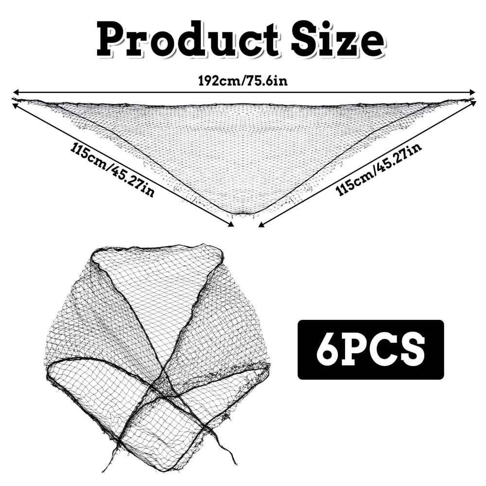 6PCS Hair Net for Rollers, Mesh Triangular Hair Nets for , Elastic Breathable...