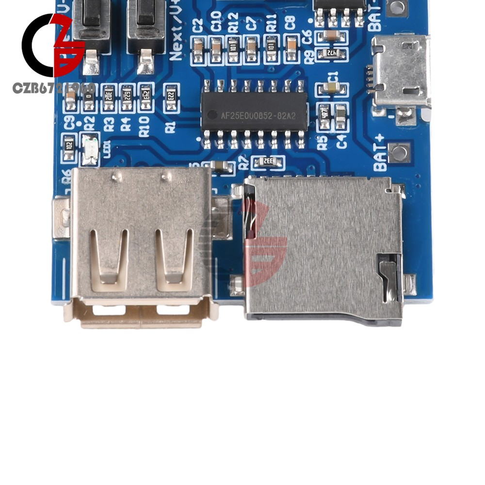 2PCS 3W MP3 Decoder Board Micro USB TF Card Audio Player Mono Amplifier Decoding