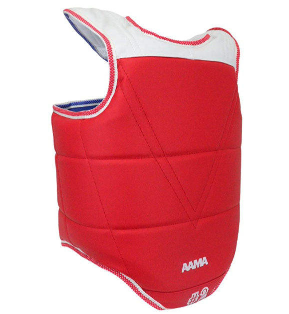 AAMA Solid Reversible Olympic Style Taekwondo Chest Guard Protector Size # 0