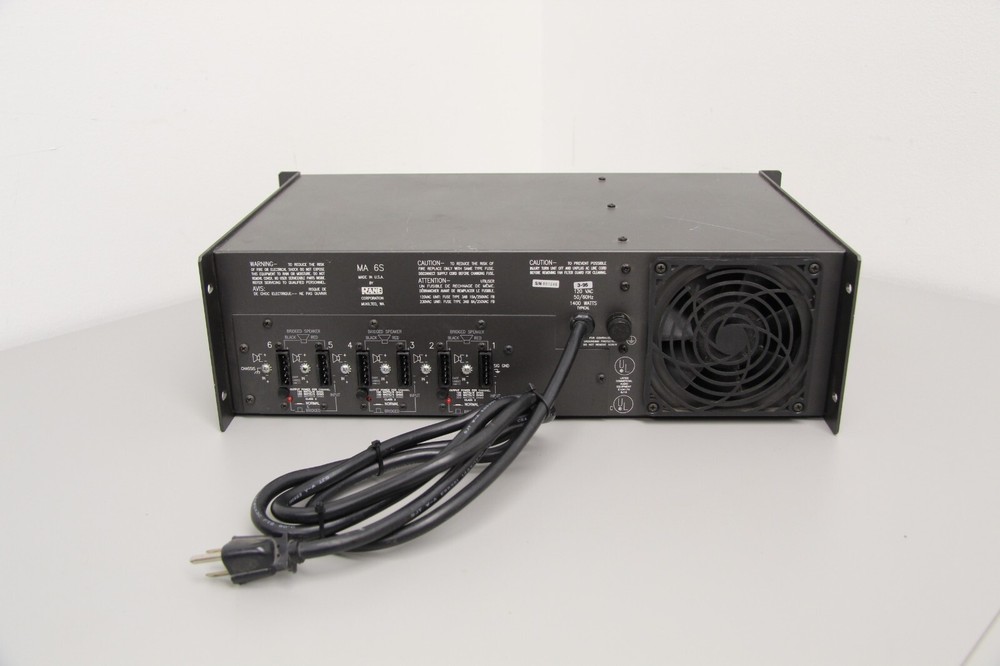 RANE MA 6S Bridgeable Pro Multi-Channel Amplifier