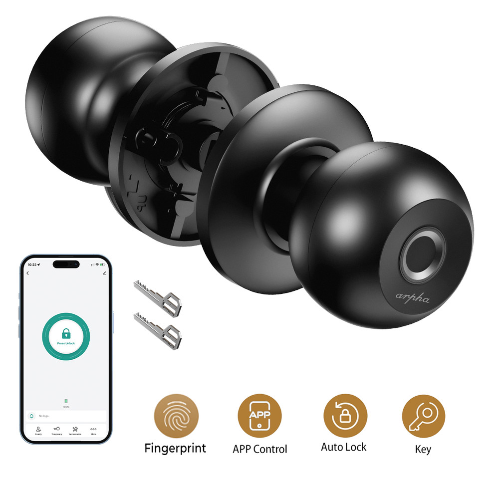 ARPHA Smart Keyless Fingerprint Door Handle Lock App Control Bluetooth Auto Lock