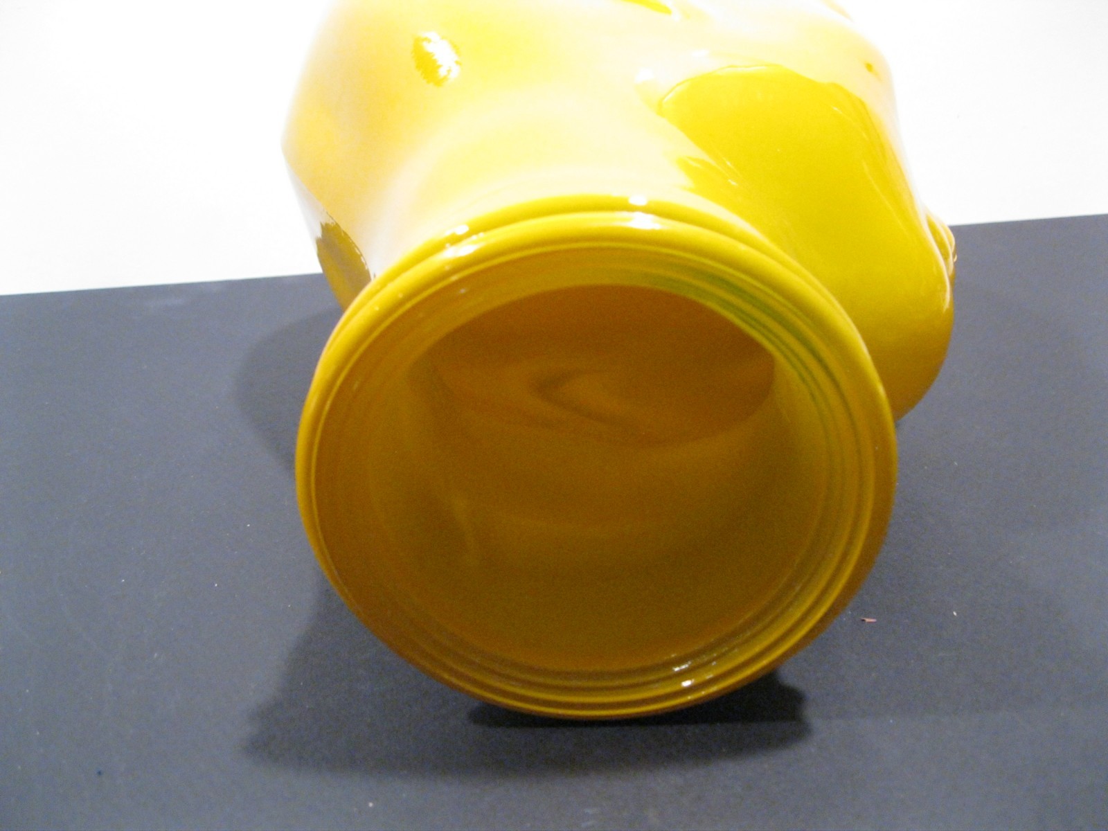 Glass Head, Opaque BOLD YELLOW , Life Size Mannequin Head. Great for Room Decor.