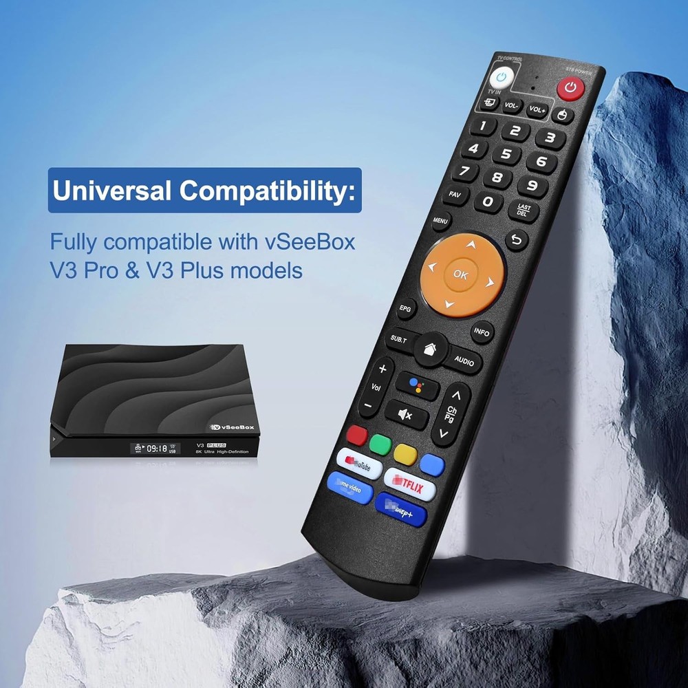 Replacement Learning Bluetooth Voice Remote Control fit for vSeeBox V3...