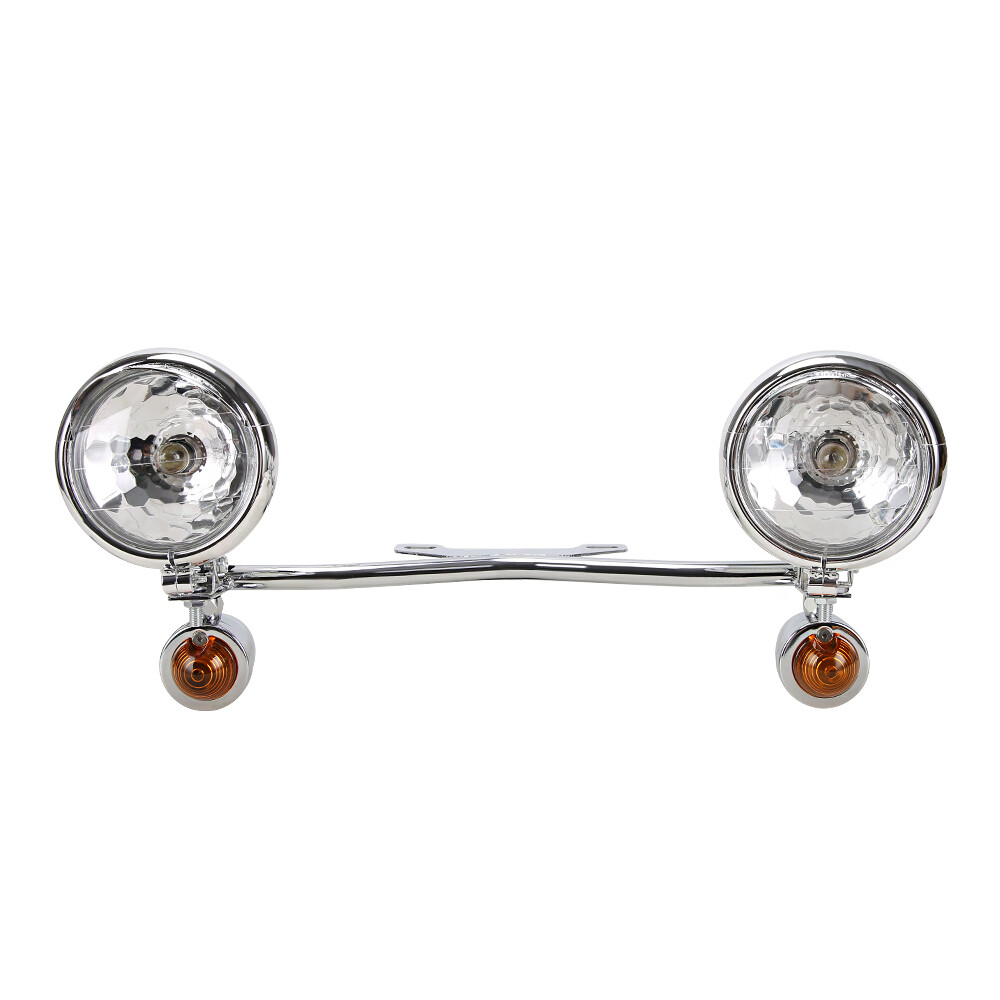 Passing Turn Signals Fog Spot Lights Bar Bracket For Harley Softail FatBoy FLSTF