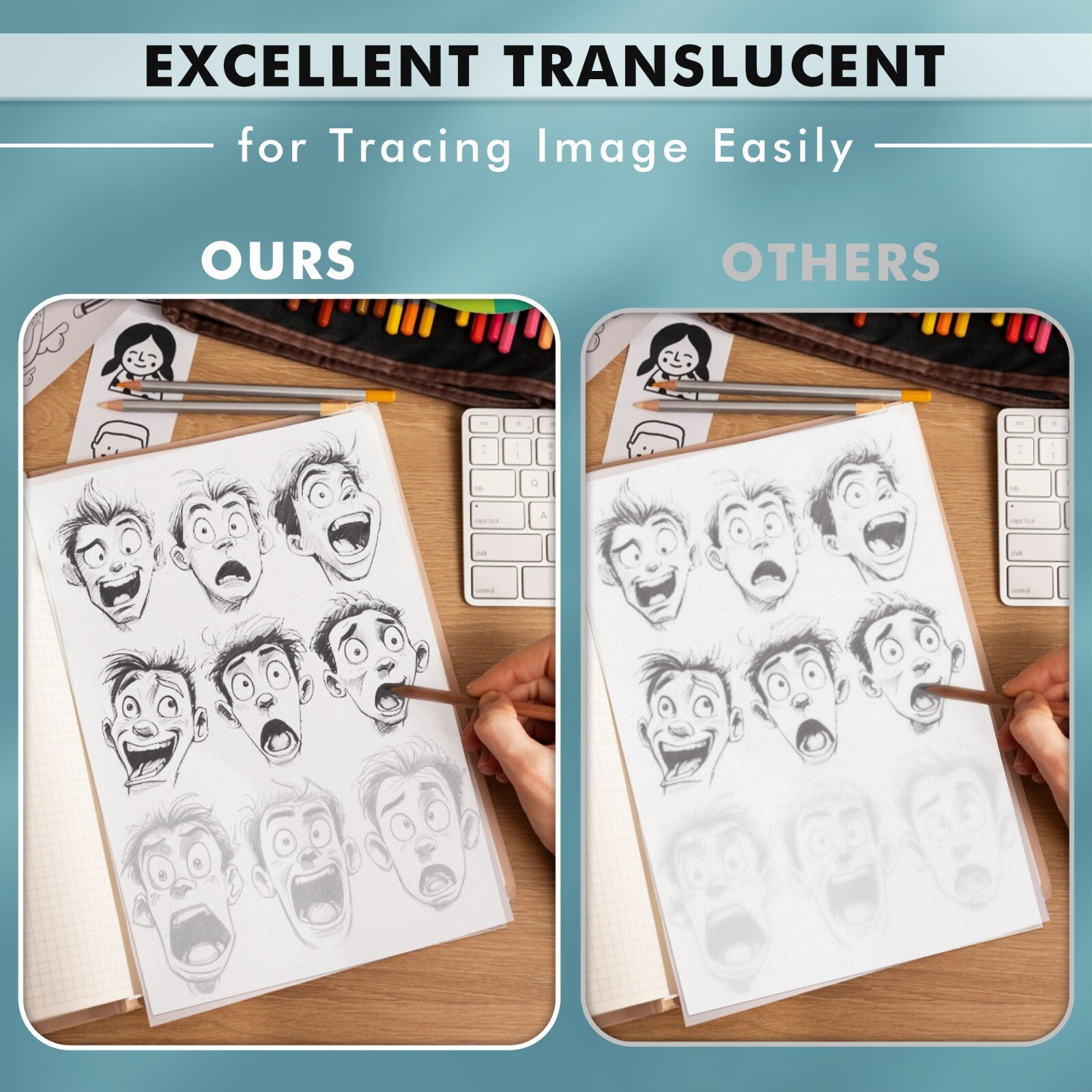 Lot 110-550 Sheets Koala Trace Paper for Drawing Sewing Craft 8.5x11 Translucent