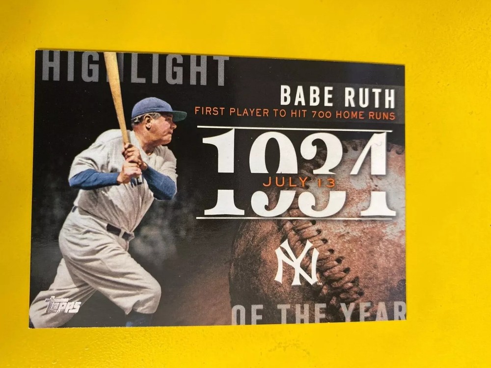 !!!    BABE RUTH  TOPPS  BASEBALL INSERT CARD  $$