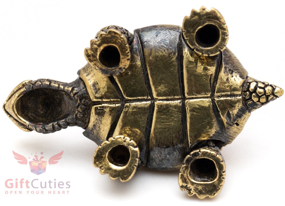Solid Brass Amber Figurine fastest Tortoise Turtle talisman Totem IronWork