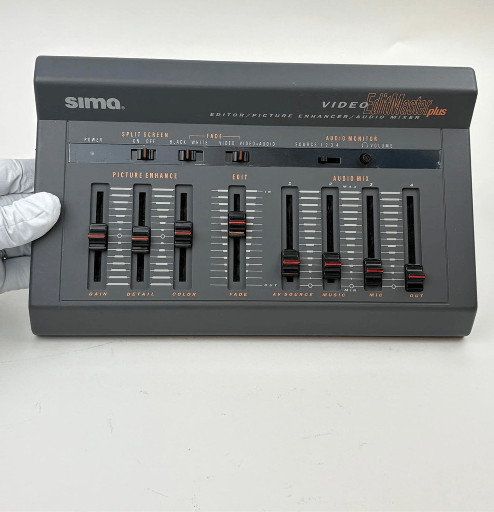 NOS Sima Video Editmaster Edit Master Plus W/ Power Audio Cables & Microphone