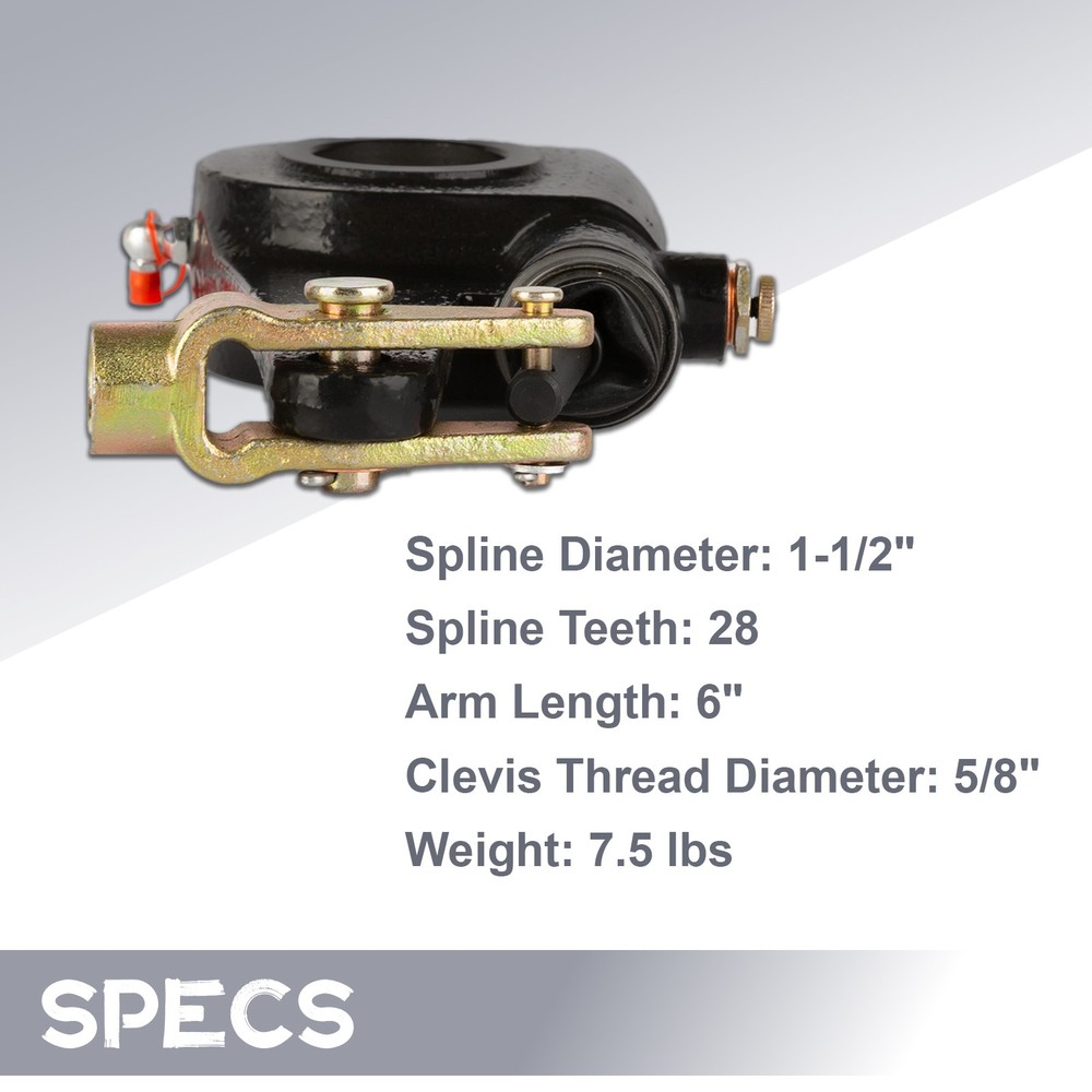 R801074 Automatic Slack Adjuster 1.5" Diameter,28 Spline Teeth 6"Replace Meritor