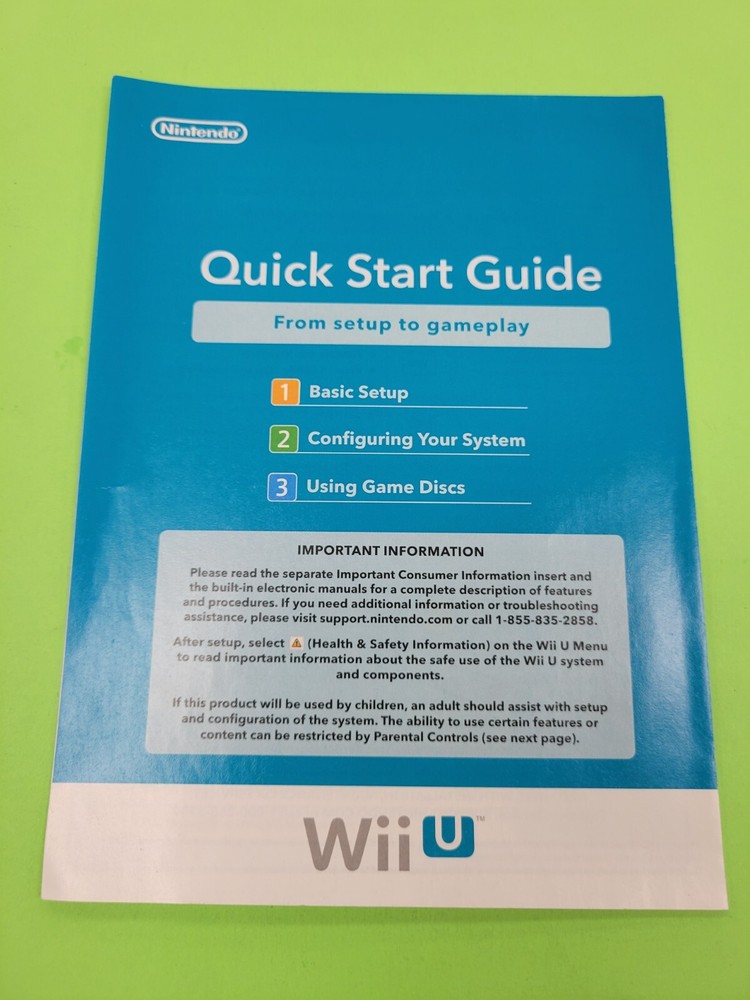 Wii U Quick Start Guide Insert