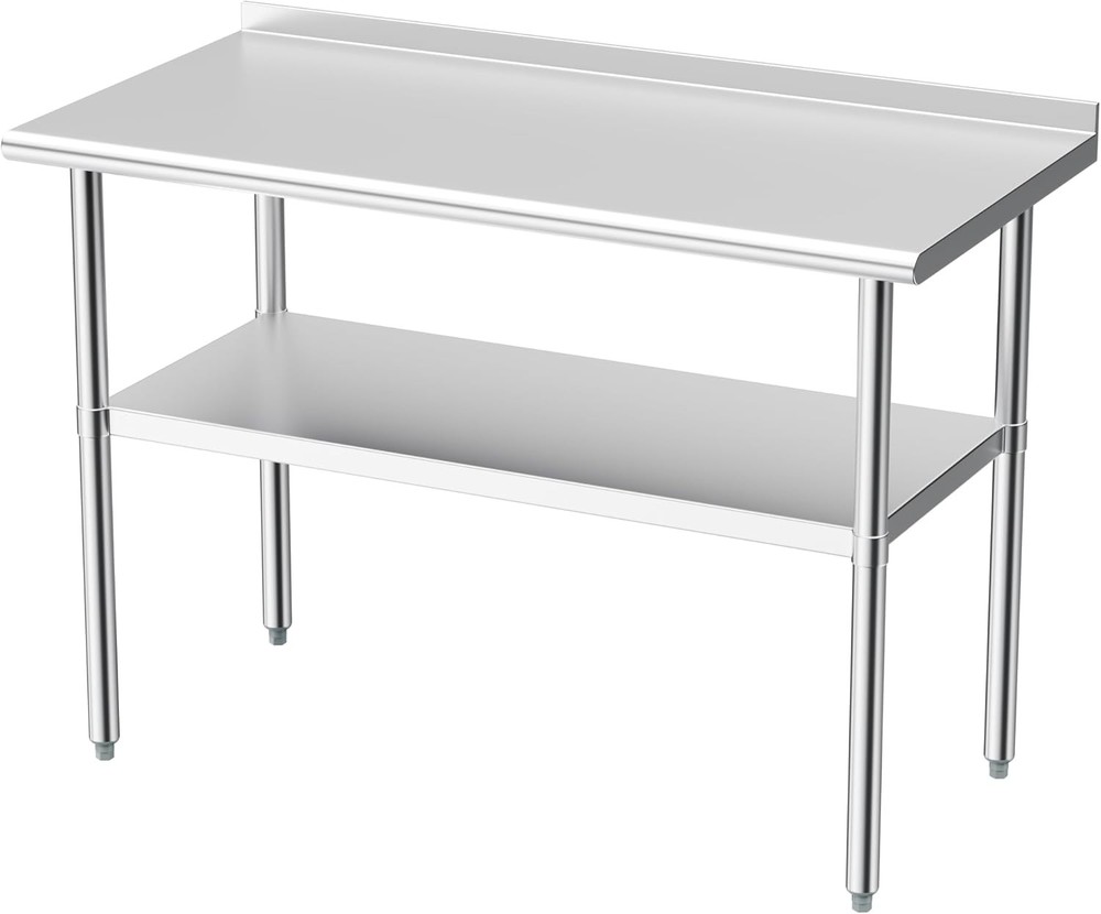 Derro 24x48 Stainless Prep Table NSF w/ Backsplash