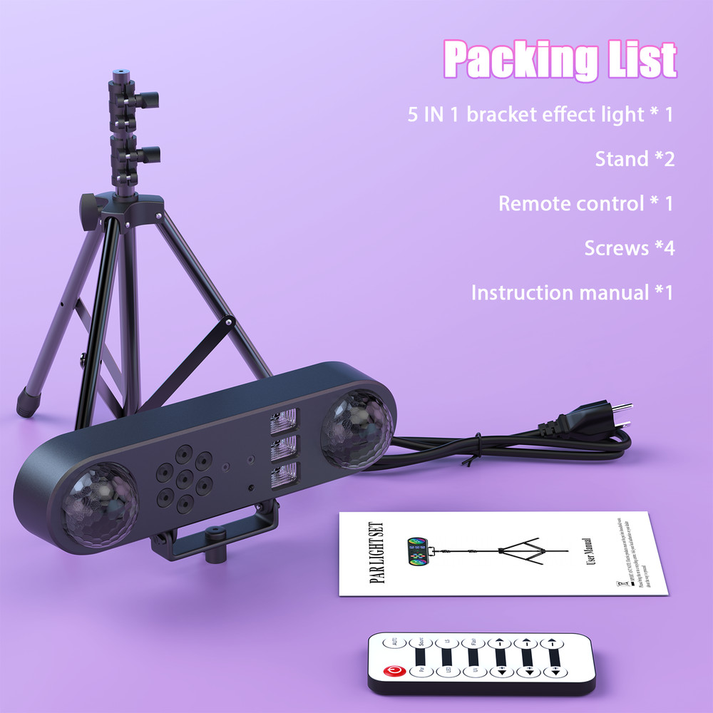 Multi Function Lighting Stand System with LED Laser Strobe UV for Bar Party