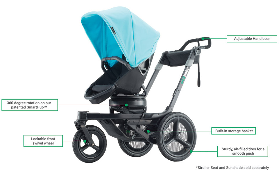 Orbit Baby 02 Stroller Base Black Running Jogging NIB X5 G5+