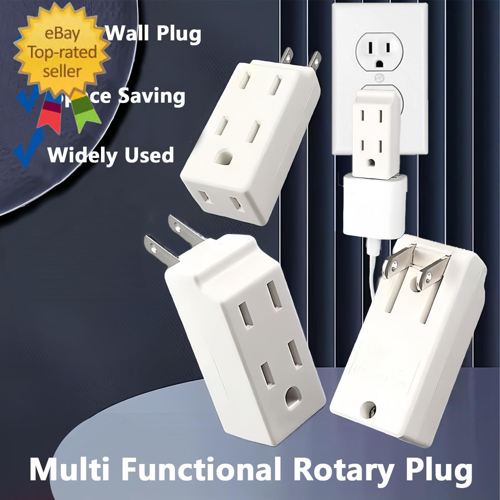 Multi Plug Outlet Extender,Ac Flat Plug Adapter Outlet,Mini Indoor Wall Tap Plug