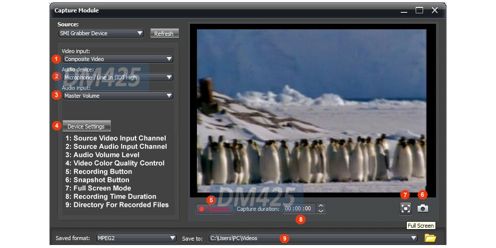 PC-Based MPEG Video Editor USB Recorder For Win10 Win8 Win7 No Driver Needed
