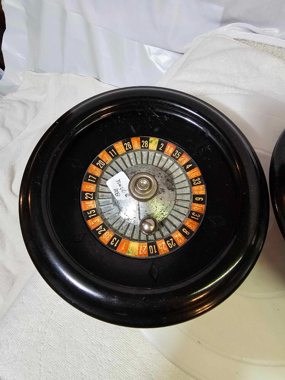 2 Vtg Gambling Casino Game Toy Roulette Wheel Family Night