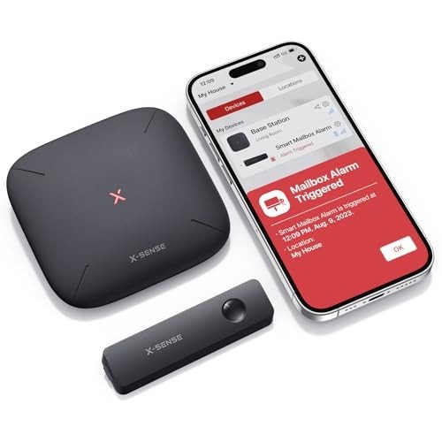 Wireless Mailbox Alarm Sensor - Long Range Delivery Alert System with SBS50 Base