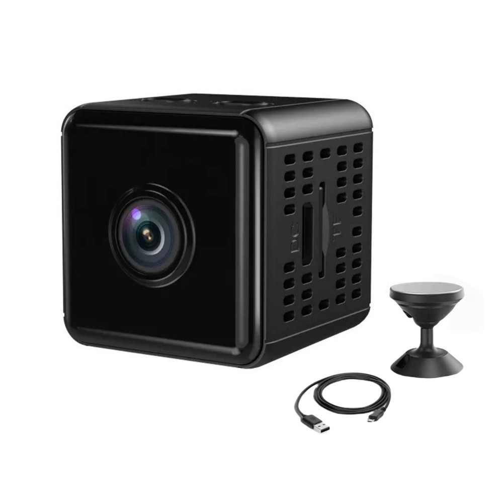 WiFi Mini Camera w/Ceiling Mount 2.4GHz iOS Android Motion Alert Night Vision