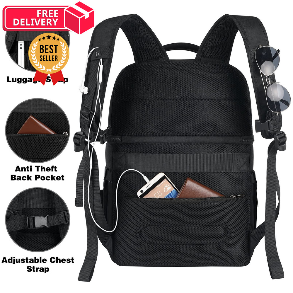 Cooler Backpack,Insulated Backpack Leakproof Double 30 cans, Black