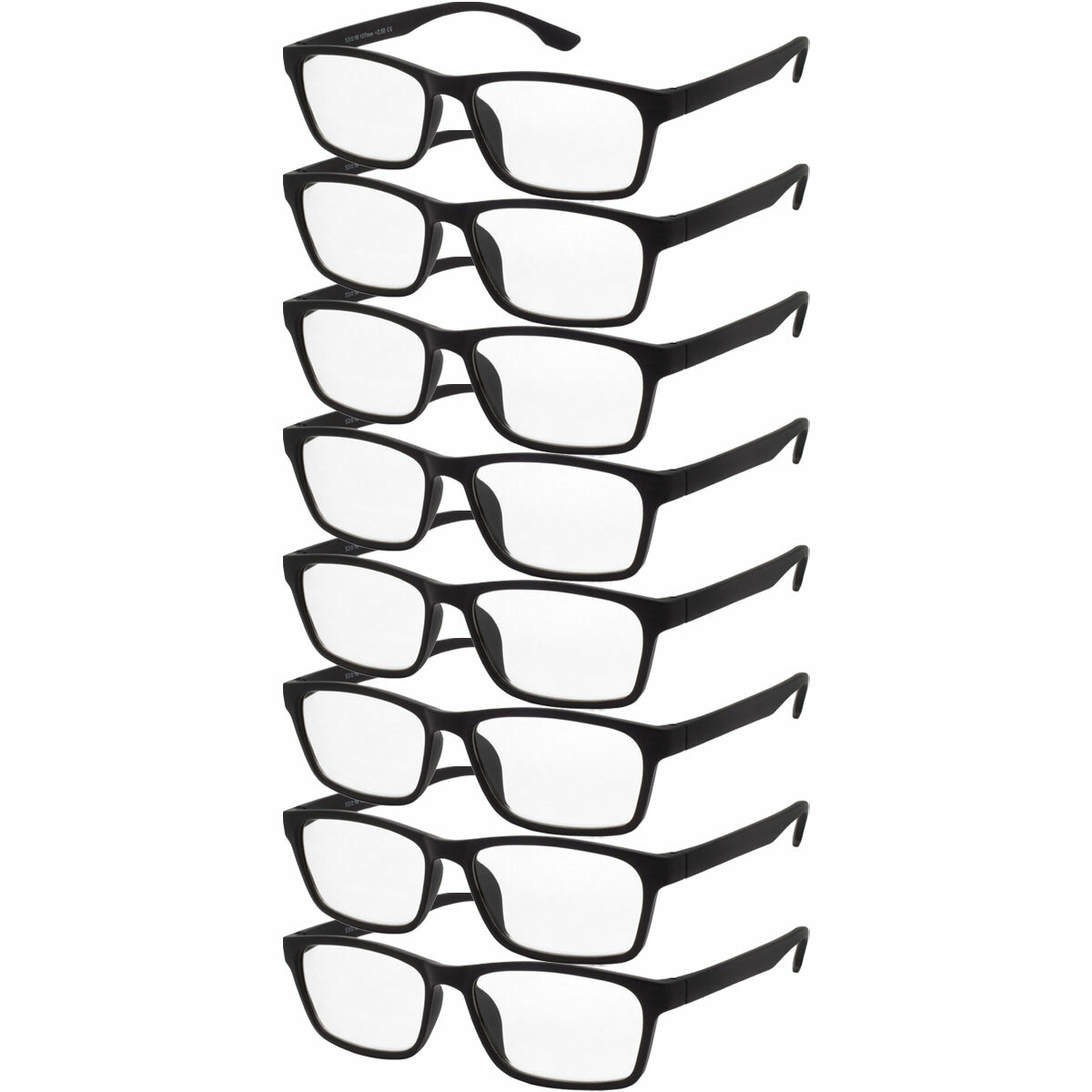 Mens Womens Reading Glasses 8 PACK Square Frame Readers Unisex Style Specs NEW