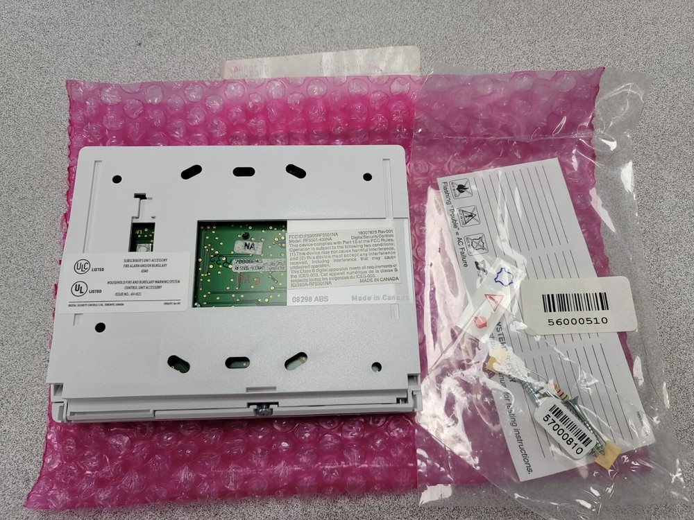 DSC RF5501-433 WHT Fixed Message Keypad PowerSeries with Wireless Receiver NEW