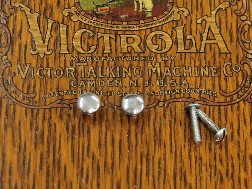 VV-IV Victor Victrola Two (2) Cabinet Door Knobs VV-IV Model 4 + Hardware