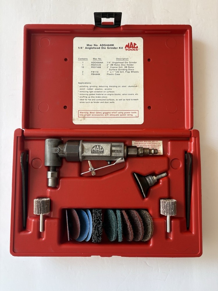 MAC TOOLS 1/4 INCH ANGLEHEAD DIE GRINDER KIT