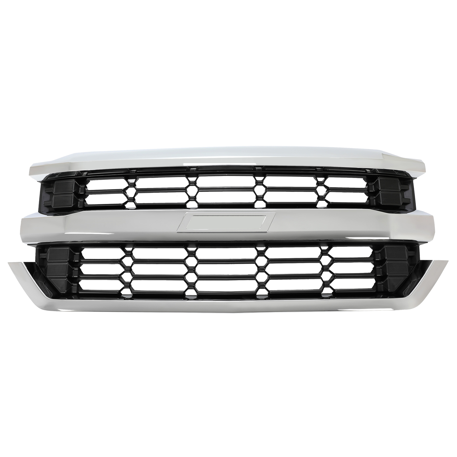 For 2016-2018 2017 Chevrolet Silverado 1500 Front Upper Grille Chrome Grill