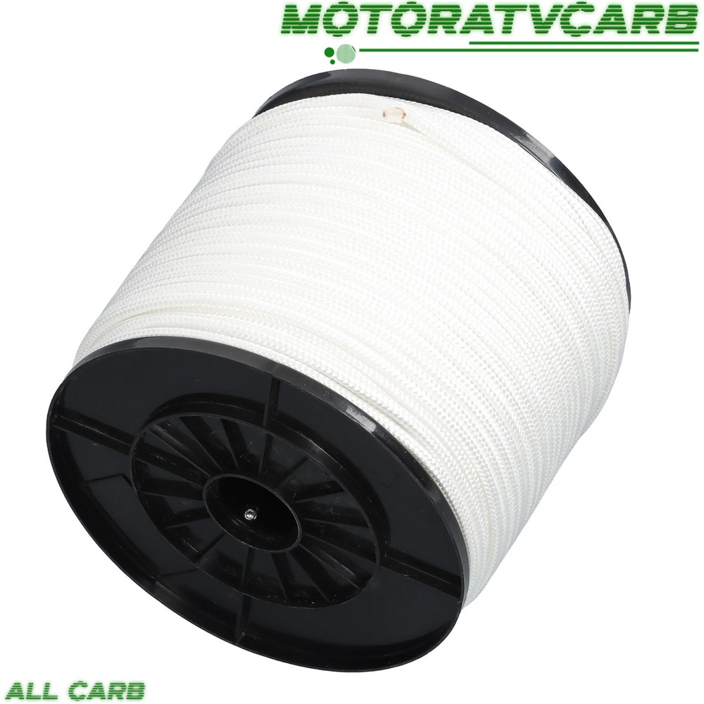ALL-CARB Nylon Rope Solid Braided 1/4" × 500' Strong Durable Weatherproof White