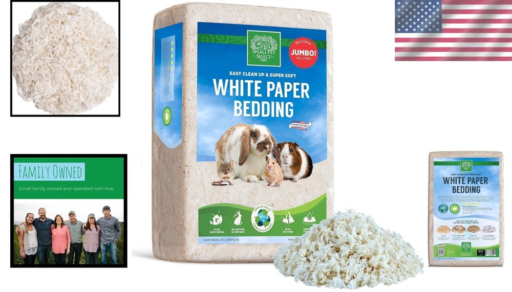 Clean, Comfortable 178L Paper Bedding for Small Pets - Odor Control & Absorbency