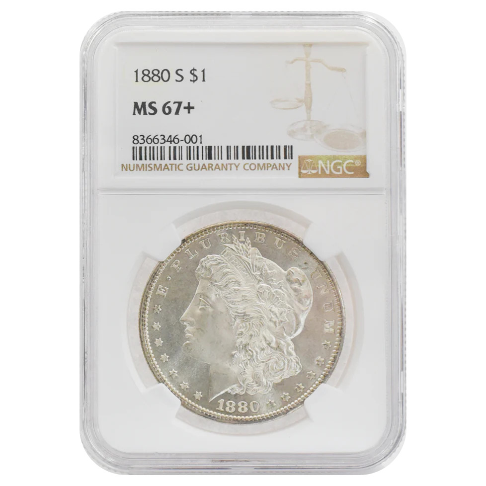 1880-S Morgan Dollar MS67+ NGC