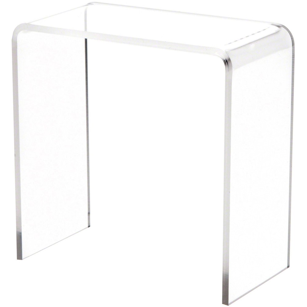 Plymor Clear Acrylic Vertical Rectangular Display Riser, 4" H x 4" W x 2" D