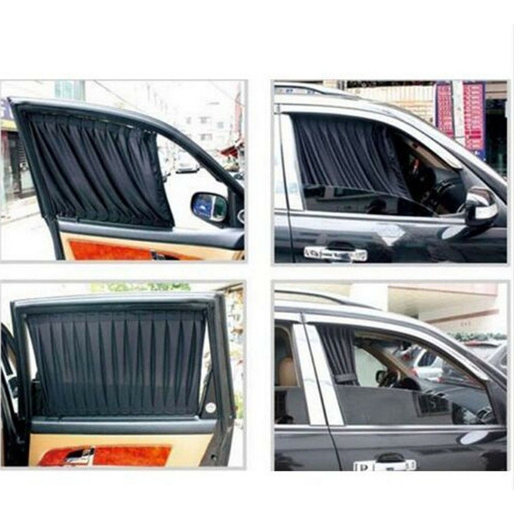 2Pcs Car Side Windows Privacy Curtain UV Sunshade Visor Sun Visor Adjustable