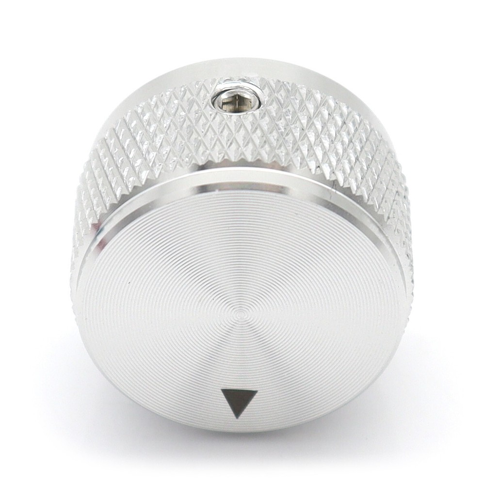 4Pcs Aluminium Alloy Electric Bass Guitar Knobs Volume Tone Control Knobs Silver