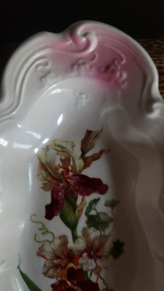 C.P. DIXIE Co. 13"×6⅞" Flowered Oval Serving Dish