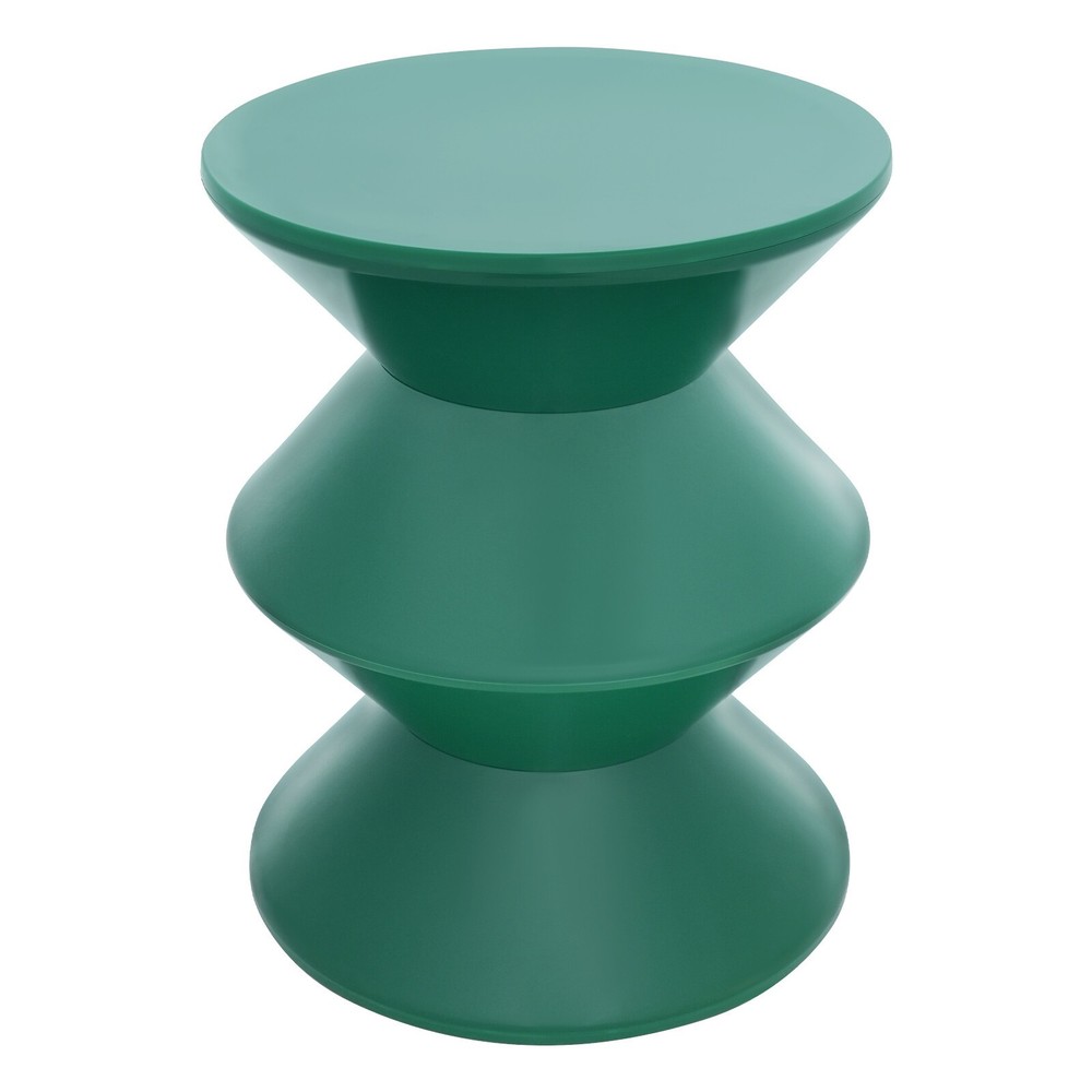 Green Side Table, PET Sofa Side Table, Modern Round End Table for Indoor Use