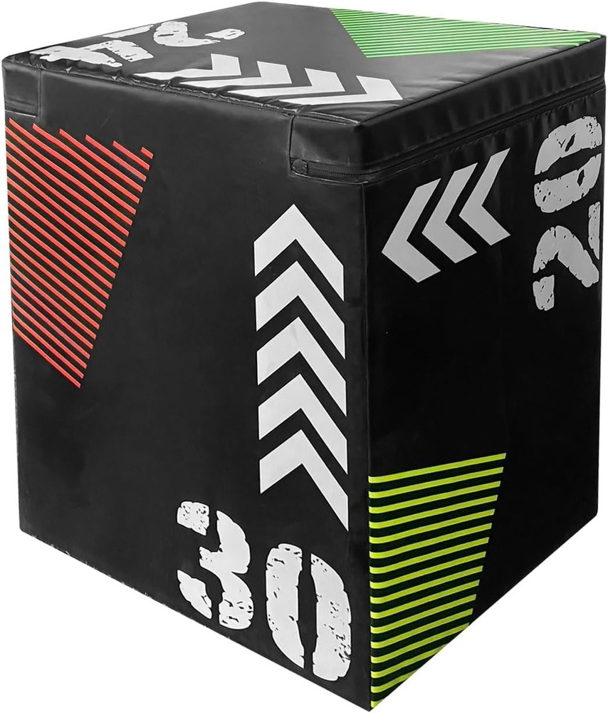 Space-Saving Plyo Box, Adjustable Height & Non-Slip Top, Power Training Platform
