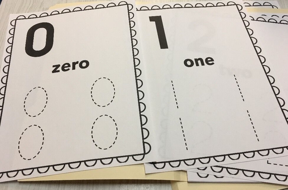 Early Writers Number - 26 Black Line Worksheets  - Pre-school- Kindergarten