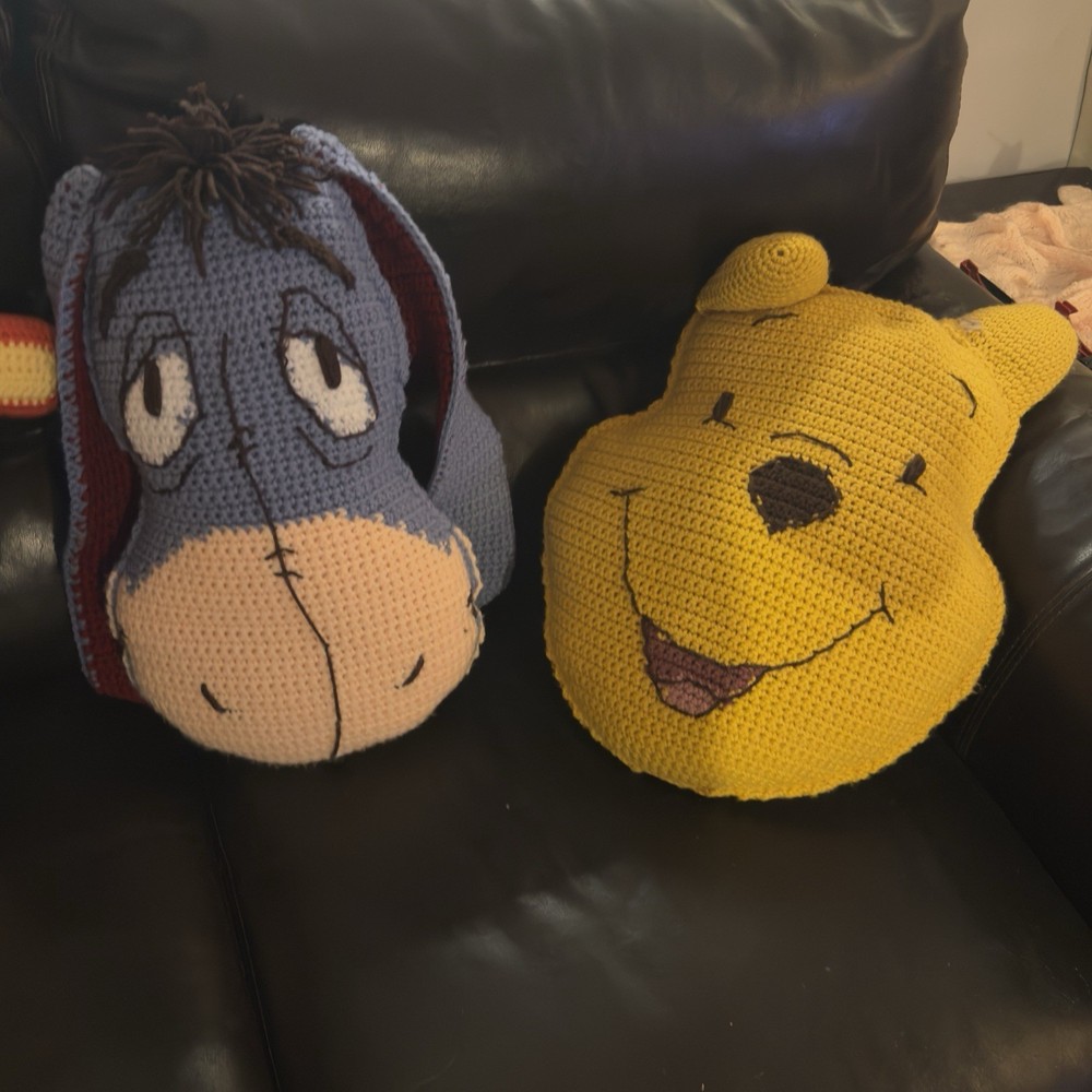Crocheted Winnie The Pooh Characters.